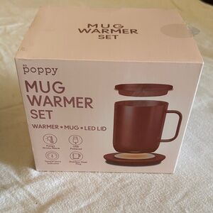 Poppy Mug Warmer Set - Elegant Brown